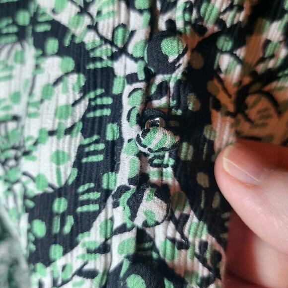 White House‎ Black Mkt Gauze Printed Hi Lo Blouse Top Size Med - Picture 4 of 9